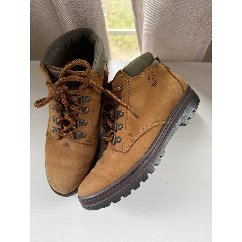 VTG Timberland Women's Diane 2 Leather Chukka Hiking Boots Tan Size 7M Y2K